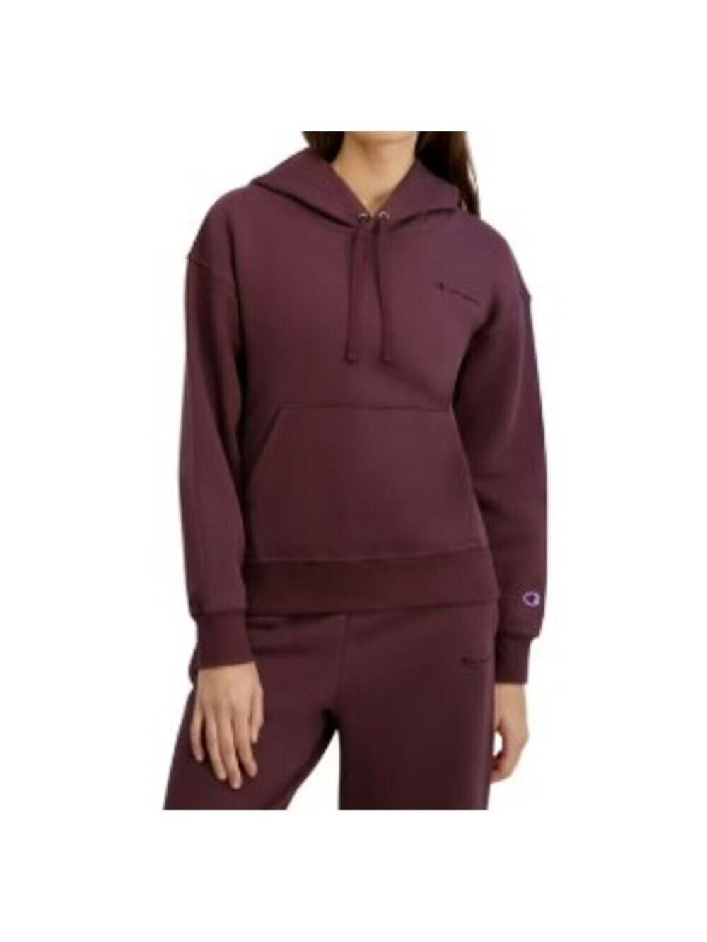 Champion Women's Heavyweight Fleece Hoodie Brown Size XS